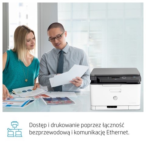 Urządzenie wielofunkcyjne HP Color Laser MFP 178nw 4ZB96A (laserowe, laserowe kolor; A4; Skaner płaski) (WYPRZEDAŻ)