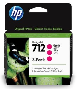 Tusz HP 712 magenta - trójpak (3ED78A)