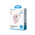 Powerbank Vention 10000mAh 2 x USB-C 1x USB-A z wyświetlaczem 22,5W różowy