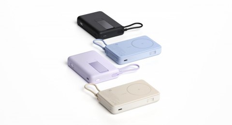 XIAOMI PowerBank Magnetic 10000 z podstawką szary