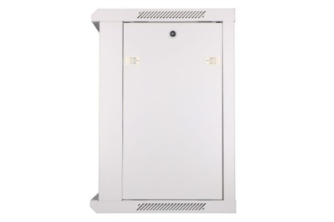Extralink Szafka wisząca rack 12U 600x450 szara szklane drzwi