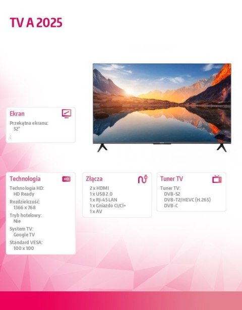 XIAOMI Telewizor TV A 2025 32