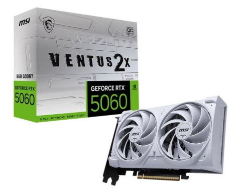 Karta graficzna MSI GeFroce RTX 5060 8G VENTUS 2X OC WHITE (RTX 5060 8G VENTUS 2X OC WHITE)