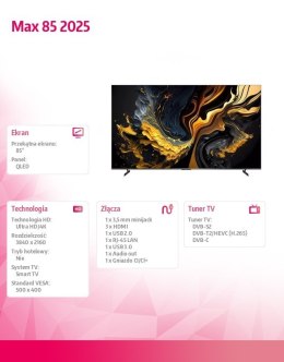 XIAOMI Telewizor TV MAX 2025 85