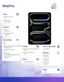 Apple IPad Pro 13-calowy Wi-Fi + Cellular 2 TB ze szkłem standardowym - Srebrny