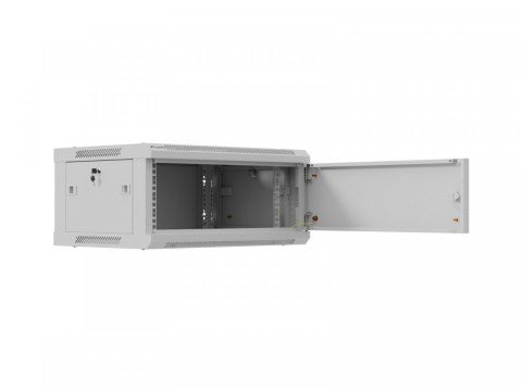 Lanberg Szafa instalacyjna rack wisząca 19 cali 4U 600x450 szara drzwi metalowe (flat pack)