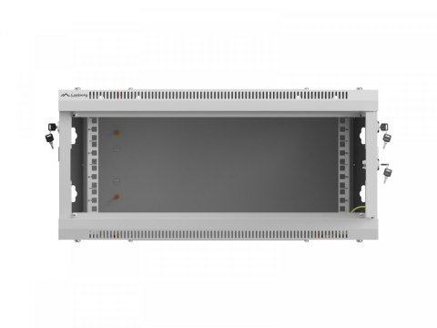 Lanberg Szafa instalacyjna rack wisząca 19 cali 4U 600x450 szara drzwi metalowe (flat pack)