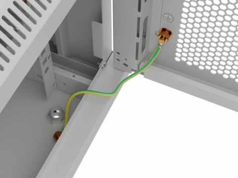 Lanberg Szafa instalacyjna rack wisząca 19 cali 6U 600x600 szara drzwi perforowane (flat pack)