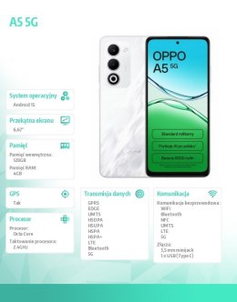 Oppo Smartfon A5 5G 4/128GB Biały
