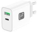 TECHLY ŁADOWARKA SIECIOWA GAN USB-C 30W PD I USB-A
