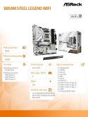 ASRock Płyta główna B850M STEEL LEGEND WIFI AM5 4DDR5 HDMI/DP mATX