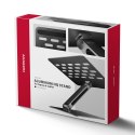 AXAGON STND-LQB Podstawka do laptopów aluminiowa 10-17,3 cala regulowane kąty nachylenia, Czarna