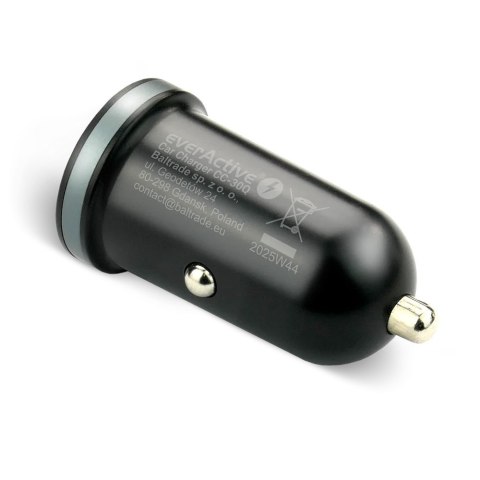 EverActive Ładowarka samochodowa CC-30Q QC3.0 35W 1X USB + 1X USB-C PD czarna