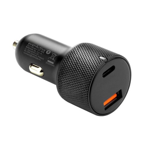 EverActive Ładowarka samochodowa CC-50Q QC3.0 75W 1X USB + 1X USB-C PD czarna