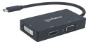 MANHATTAN ADAPTER MULTIPORT USB-C 3.1 NA HDMI/DVI/VGA M/F