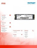Patriot Dysk SSD P310 240GB M.2 2280 1700/1000 PCIe NVMe Gen3 x 4