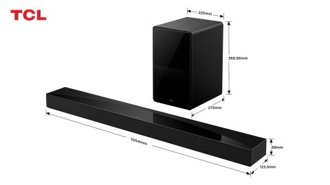 Soundbar TCL Q75HE 5.1.2 kan. 620W Bluetooth 5.3 Dolby Vision Tytanowy
