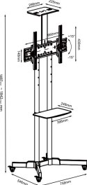 TB Stand wózek TV TB-ST1 do telewizora do 75 cali 45kg max VESA 600x400