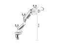 TB Uchwyt TB-MG3 do monitora na sprężynie gazowej do 26 cali 10kg VESA 100x100