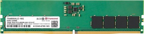 Pamięć TRANSCEND (UDIMM/DDR5/16 GB/4800MHz/1.1V/40 CLCL/SINGLE)