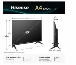 Hisense Telewizor LED 40 cali 40A4Q
