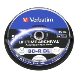 Płyty BD-R DL Verbatim M-Disc 50GB 6x Inkjet Printable (Spindle 10)