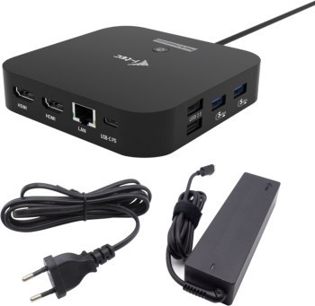 Replikator - i-tec USB-C Dual HDMI 2xHDMI 4K 60Hz 2x USB-C (10Gbps+5Gbps) 4x USB-A (2x5Gbps) Power Delivery 100W LAN Audio + uni