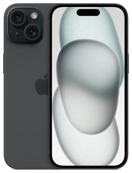 Smartfon Apple iPhone 15 256GB Black MTP63PX/A