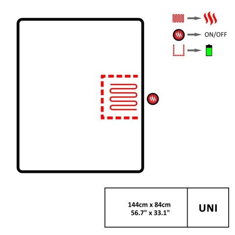 GLOVII OGRZEWANY MIĘKKI KOC, SZARY GB2G