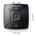 Qoltec Bezprzewodowy transmiter odbiornik Audio HiFi Home&Car | Bluetooth 6.0 | NFC | 2 x RCA | 1 x AUX MiniJack 3.5mm | Mikrofon