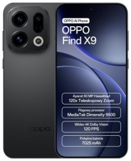 Smartfon OPPO Find X9 12/512GB Czarny
