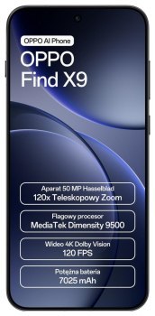 Smartfon OPPO Find X9 12/512GB Czarny