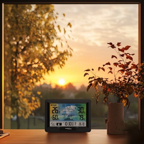 GreenBlue Stacja pogodowa bezprzewodowa GB540N wskaźnik komfortu, pomiar wilgotności, fazy księżyca, zegar z systemem DCF