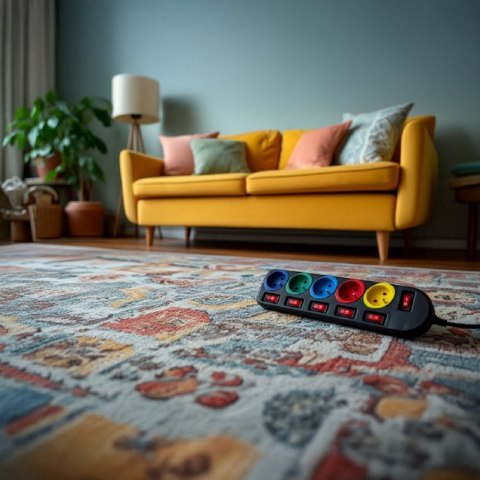 Maclean Listwa zasilająca 1,5m przedłużacz 5 gniazd MCE204M