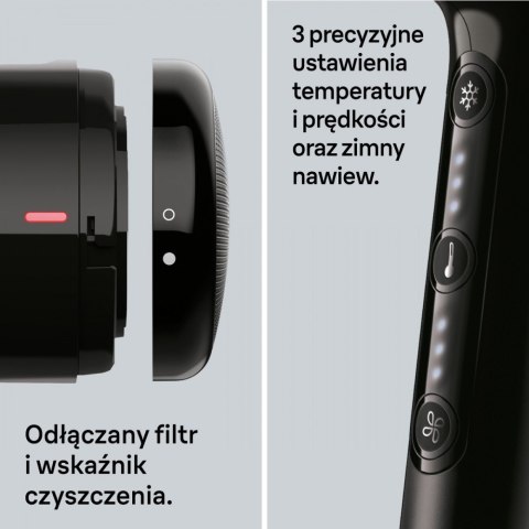 Braun Suszarka do włosów 2100W, wskaźniki LED HD410E