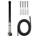 Qoltec Antena 4G LTE | 15dBi | dookólna | zewnętrzna | SMA | włókno szklane