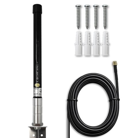 Qoltec Antena 4G LTE | 15dBi | dookólna | zewnętrzna | SMA | włókno szklane