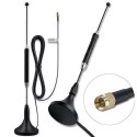 Qoltec Antena 4G LTE z podstawą magnetyczną | 5dBi | dookólna | wewnętrzna | 600-2700 MHz | SMA | 3m