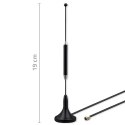 Qoltec Antena 4G LTE z podstawą magnetyczną | 5dBi | dookólna | wewnętrzna | 600-2700 MHz | SMA | 3m