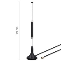Qoltec Antena 4G LTE z podstawą magnetyczną | 5dBi | dookólna | wewnętrzna | 600-2700 MHz | SMA | 3m