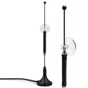 Qoltec Antena 4G LTE z podstawą magnetyczną | 5dBi | dookólna | wewnętrzna | 600-2700 MHz | SMA | 3m