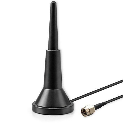 Qoltec Antena 4G LTE z podstawą magnetyczną | 5dBi | wewnętrzna | dookólna | 600-2700 MHz | SMA | 3m