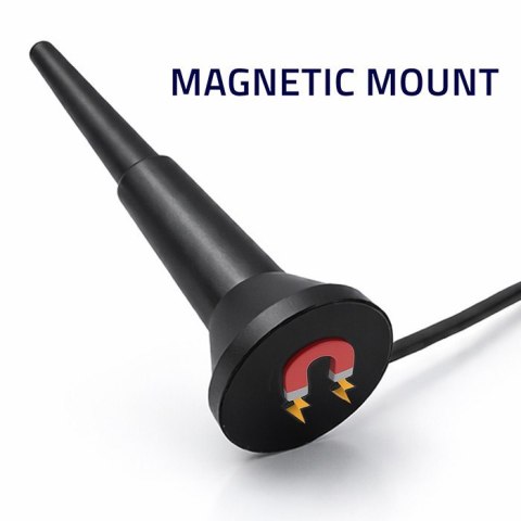 Qoltec Antena 4G LTE z podstawą magnetyczną | 5dBi | wewnętrzna | dookólna | 600-2700 MHz | SMA | 3m