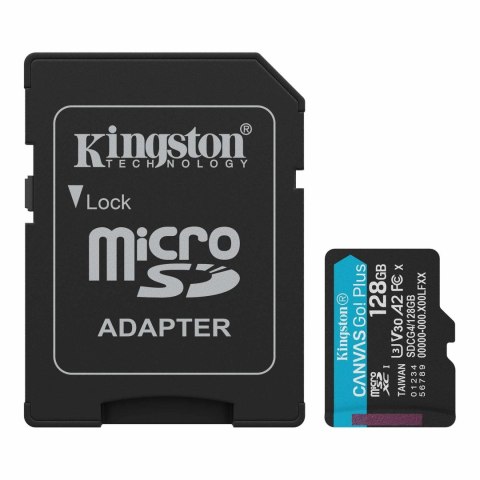 Karta pamięci Kingston microSDXC CanvasGo! Plus 128GB C10 UHS-I U3 V30 A2 z adapterem