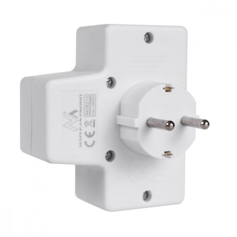 Maclean Gniazdko 1x16A 2x2.5A Schuko MCE215 z włącznikiem/wyłącznikiem, maks obciążenie 3680W, 2x wtyczka euro, 1x schuko