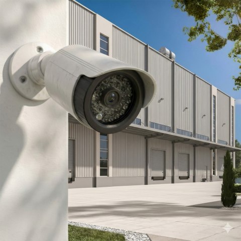 CEE Atrapa kamery tubowej, diody IR LED, IR1800 W biała, 2xAA, ABS