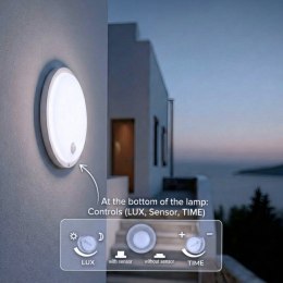 Maclean Lampa LED, IP65 czujnik PIR, MCE525 W 10W, 1000 lm, neutral white 4000 K