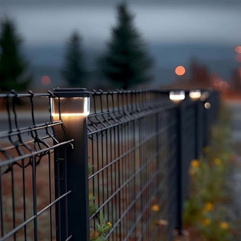 GreenBlue Lampa solarna na słupek LED 80x80 GB127 Daszek kopertowy