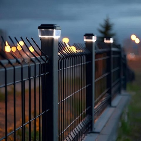 GreenBlue Lampa solarna na słupek LED 80x80 GB127 Daszek kopertowy