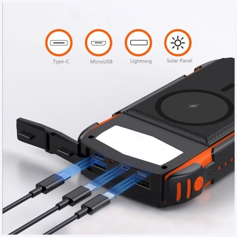 4smarts Powerbank Solarny 20000mAh TitanPack Rugged Ultimag Czarny